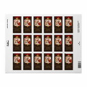 金ゴールドオーナメントフレーム写真差出人住所ラベル ラベル (フルシート)