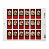 金ゴールドオーナメントフレーム写真差出人住所ラベル ラベル (フルシート)