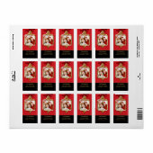 金ゴールドオーナメントフレーム写真差出人住所ラベル ラベル (フルシート)