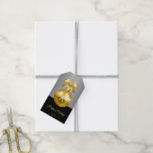 金ゴールドオーナメントホリデーギフトラベル ギフトタグ (より糸付き)