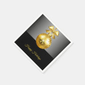 金ゴールドオーナメントホリデーペーパーナプキン スタンダードカクテルナプキン (角)