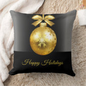 金ゴールドオーナメントホリデー装飾用クッション クッション (ブランケット)
