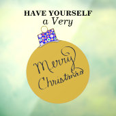 金ゴールドオーナメントボールメリークリスマス ウィンドウサイン (シート3)