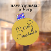 金ゴールドオーナメントボールメリークリスマス ウィンドウサイン (シート2)