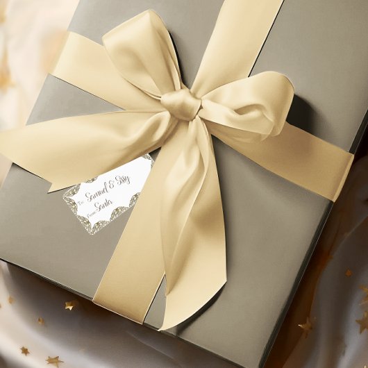 金ゴールドオーナメント旋回クリスマスラベル ラベル