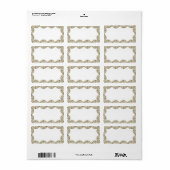 金ゴールドオーナメント旋回クリスマスラベル ラベル (フルシート)