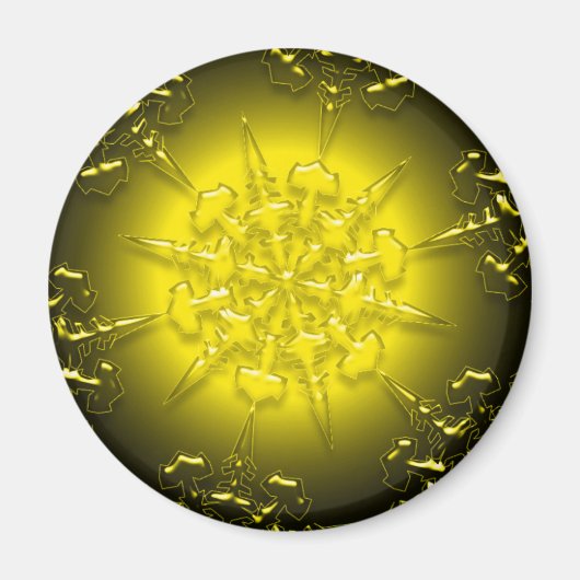 金ゴールドオーナメント磁石 マグネット (正面)