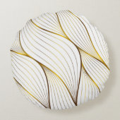 金ゴールドオーナメント葉 ラウンドクッション (裏面)