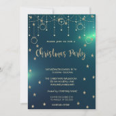 金ゴールドオーナメント,スターズグリーンカンパニークリスマスパーティー 招待状 (正面)