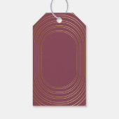 金ゴールドオーバルフレームカスタムフォトファミリークリスマス ギフトタグ (裏面)