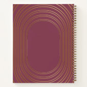 金ゴールドオーバルフレームカスタムフォトファミリークリスマス ノートブック (裏面)