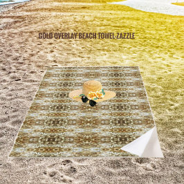金ゴールドオーバーレイ ビーチタオル