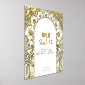 金ゴールドオープンシーティングサインヴィンテージ結婚式 箔ポスター (レイダウン)