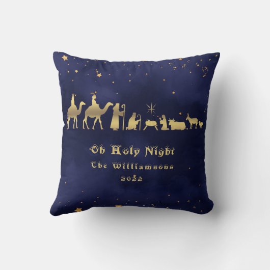 金ゴールドオーホーリーナイトクリスマカスタマイズス クッション (裏面)