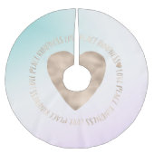 金ゴールドカインドネスラブピースハートアクアピンク絞り染め ブラッシュドポリエステルツリースカート (正面)