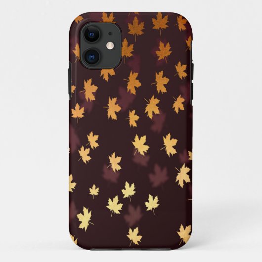 金ゴールドカエデの葉（濃い赤） Case-Mate iPhoneケース (裏面)
