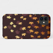 金ゴールドカエデの葉（濃い赤） Case-Mate iPhoneケース (裏面(横))