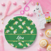 金ゴールドカエルの緑 ペーパープレート (パーティー)