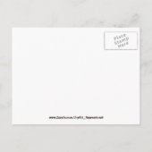 金ゴールドカエル&ロータスベビーシャワー招待状 インビテーションポストカード (裏面)