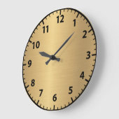 金ゴールドカシンプルラーエレガントモダン壁掛け ラージ壁時計 (傾斜)