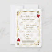 金ゴールドカジノラスベガスギャツビーソングリクエス結婚ト 出欠カード (正面)