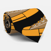 金ゴールドカジュアルイエロースニーカー黒ユニセックスネックタイ ネクタイ (ロール)