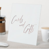 金ゴールドカジュアル手書きカードとギフト台座Sig 台座サイン (インサイチュ)