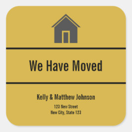 金ゴールドカスタムとブラックの動き告知ステッカー スクエアシール