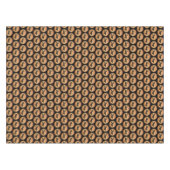 金ゴールドカスタムとブラックビジネス会社のロゴパターン テーブルクロス (正面(横))