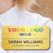 金ゴールドカスタムの極小の磁気会社従業員 名札