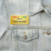 金ゴールドカスタムの極小の磁気会社従業員 名札 (インサイチュ)