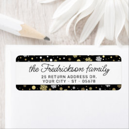 金ゴールドカスタムの白い雪の水玉模様オンブラック ラベル