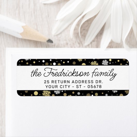 金ゴールドカスタムの白い雪の水玉模様オンブラック ラベル (インサイチュ)