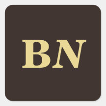 金ゴールドカスタムイニシャルミニマリストブラウン