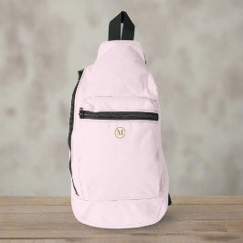 金ゴールドカスタムイニシャルlクガーリーリーン赤面ピンク スリングバッグ