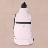 金ゴールドカスタムイニシャルlクガーリーリーン赤面ピンク スリングバッグ