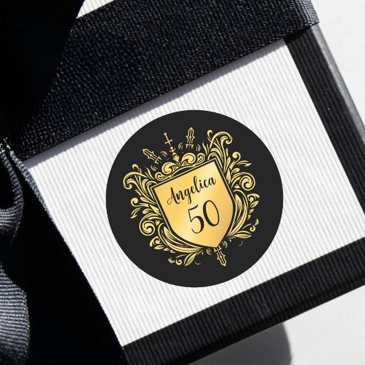 金ゴールドカスタムエンブレム ラウンドシール