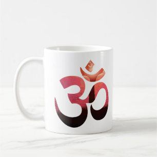 金ゴールドカスタムオムマントラシンボルSun Meditation Yoga コーヒーマグカップ
