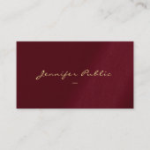 金ゴールドカスタムカラースクリプトラグジュアリープレミアムシック 名刺 (正面)