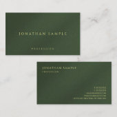 金ゴールドカスタムカラー文字プレミアムシックラグジュアリー 名刺 (正面/裏面)