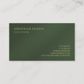 金ゴールドカスタムカラー文字プレミアムシックラグジュアリー 名刺 (裏面)