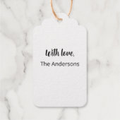 金ゴールドカスタムクリスマスツリーのデザイン(そりを使用) ギフトタグ (裏面)