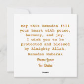 金ゴールドカスタムクレセント月ラマダンカレム シーズンカード (裏面)