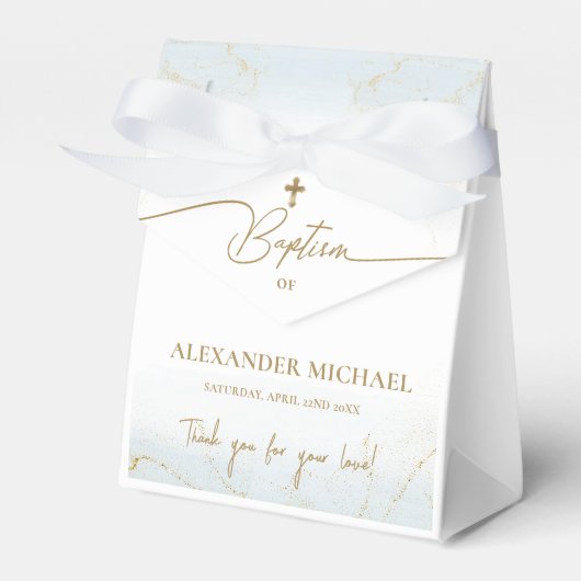 金ゴールドカスタムクロスサンキューボーイバプテスマ フェイバーボックス (正面サイド)