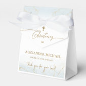 金ゴールドカスタムクロスサンキューボーイ《キリスト教》洗礼式や命名式 フェイバーボックス (正面サイド)