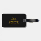 金ゴールドカスタムクローバー&ケルト結び目模様ラゲッジタグ ラゲッジタグ (裏面横)