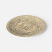 金ゴールドカスタムグラムシール ペーパープレート (アングル)