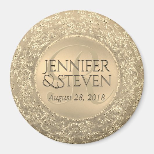 金ゴールドカスタムグラムシール マグネット (正面)