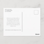 金ゴールドカスタムグリッターツリー ポストカード (裏面)