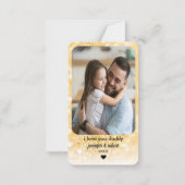 金ゴールドカスタムグリッターフォトカード | 父の日カード ノートカード (正面)